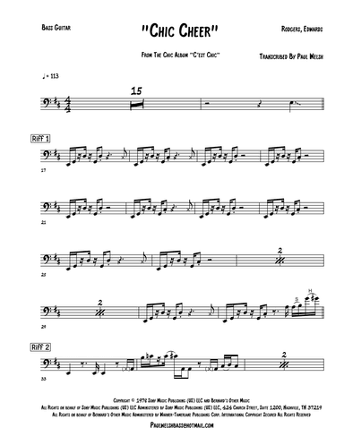 Chic Cheer (arr. P Welsh)