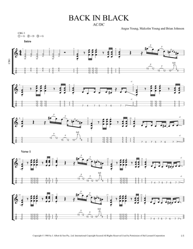 Back In Black (arr. Brent Robitaille)