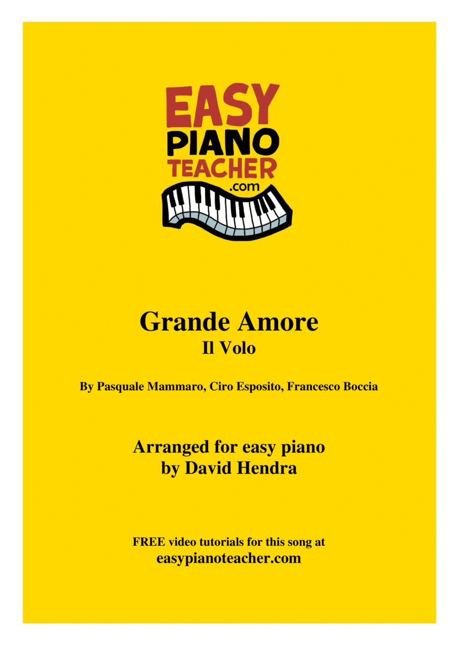 Grande Amore (arr. David Hendra, easypianoteacher.com)