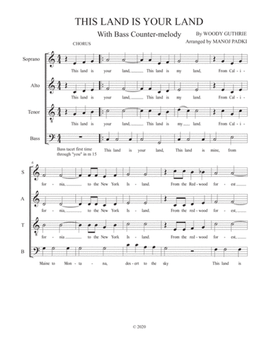This Land Is Your Land (arr. Manoj Padki)