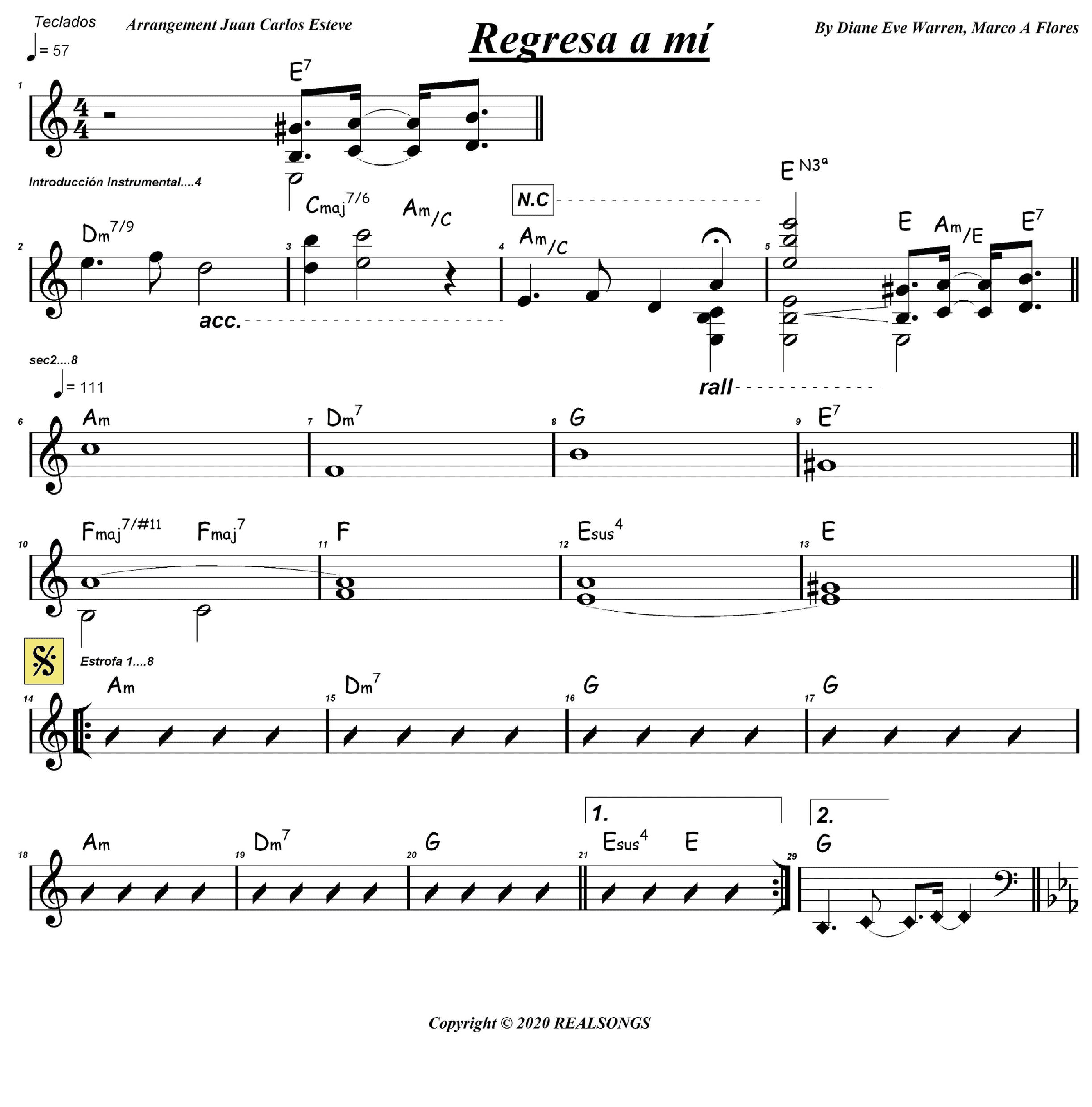Regresa A Mi (unbreak My Heart) (arr. juan carlos esteve / Gran Coda)