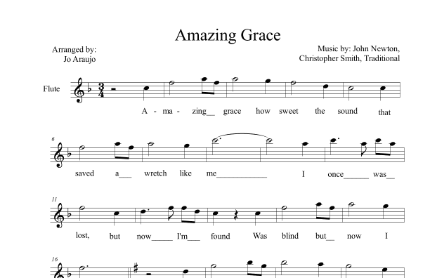 AMAZING GRACE (arr. Jo Araujo)