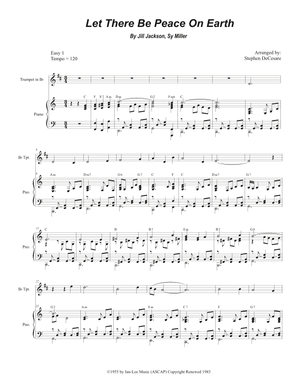Let There Be Peace On Earth (arr. Stephen DeCesare)