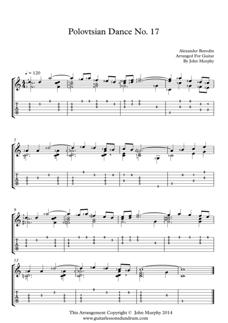 Polovtsian Dance No. 17 A. Borodin (arr. John Murphy)