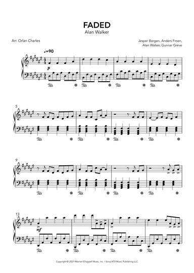 Faded (arr. Orlan Charles)