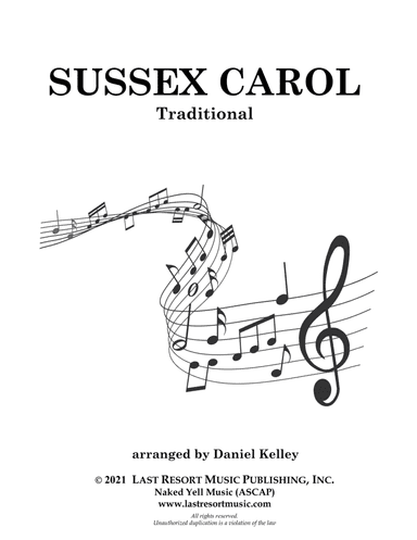 Sussex Carol for Cello Duet, Bassoon Duet or Cello and Bassoon Duet - Music for Two (arr. Daniel Kelley)