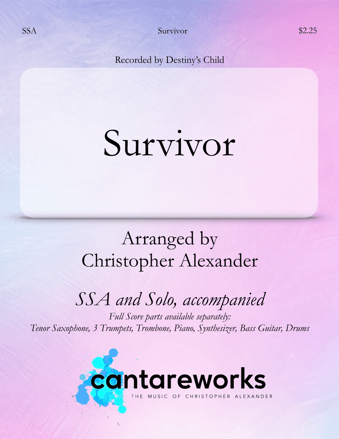 Survivor (arr. Christopher Alexander)