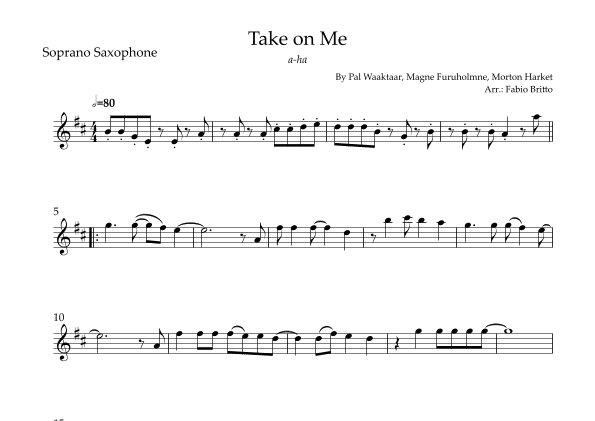 Take On Me (arr. Fabio Britto)