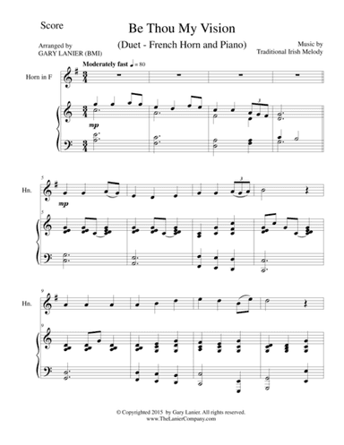 BE THOU MY VISION (Duet – French Horn and Piano/Score and Parts) (arr. Gary Lanier)