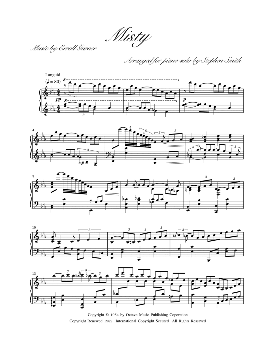 Misty (arr. Stephen Smith)