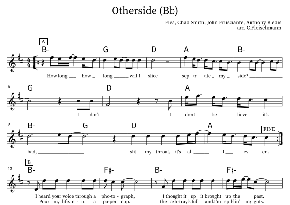 Otherside (arr. Christoph Fleischmann)