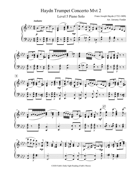 Haydn Trumpet Concerto Mvt 2 (arr. Jerremy Fender)