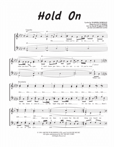 Hold On (arr. David Wright)