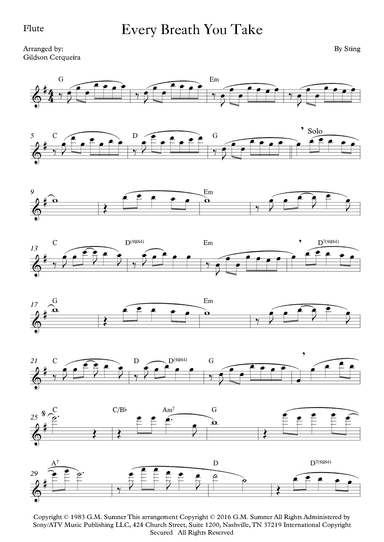 Every Breath You Take (arr. Gildson Cerqueira)