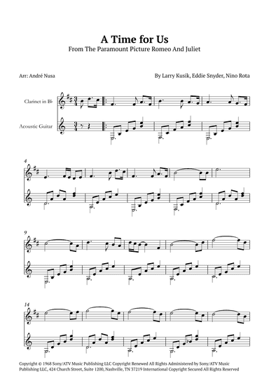 A Time For Us (love Theme) (arr. André Nusa)