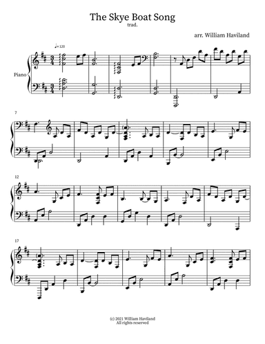 The Skye Boat Song (arr. William Haviland)