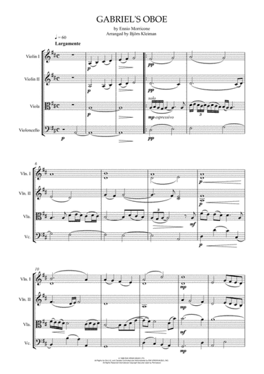 Gabriel's Oboe (arr. Björn Kleiman)
