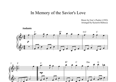 In Memory of the Savior's Love (music box version) (arr. Kaiserin Rebecca)