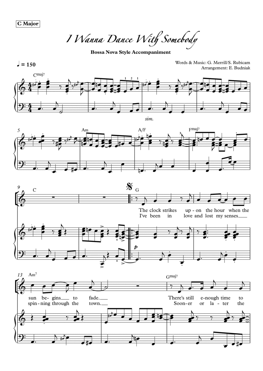 I Wanna Dance With Somebody (arr. Eva Budniak)