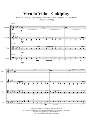 Viva La Vida (arr. Marmpy)