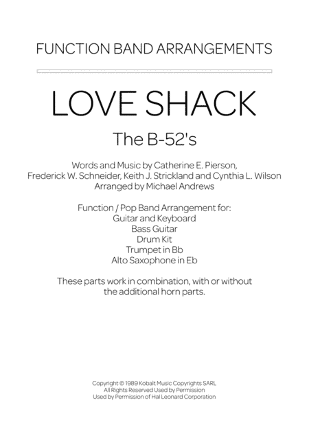 Love Shack (arr. Michael Andrews)