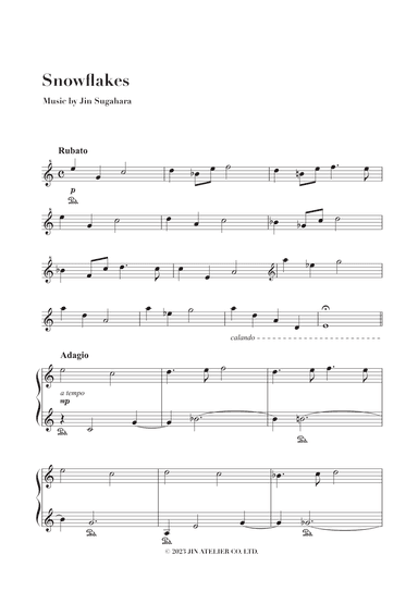 Snowflakes - Piano Requiem Sheet Music