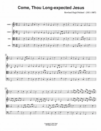 Come, Thou Long-expected Jesus (arr. William G Ouimette)