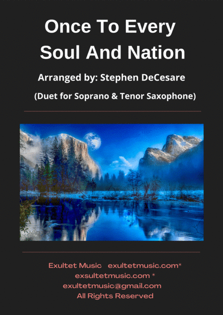 Once To Every Soul And Nation (Duet for Soprano and Tenor Saxophone) (arr. Stephen DeCesare)