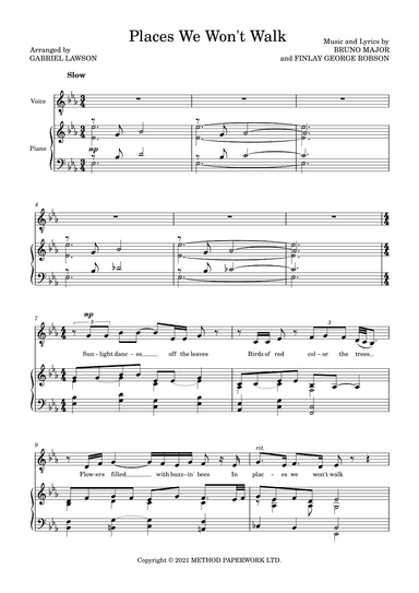 Places We Won't Walk (arr. Gabriel Lawson)