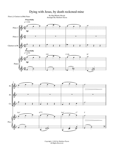 Dying with Jesus, by death reckoned mine (arr. Matthew pyeon)