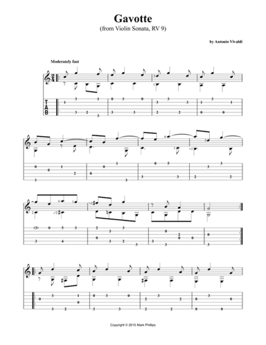 Gavotte (from Violin Sonata, RV 9) (arr. Mark Phillips)
