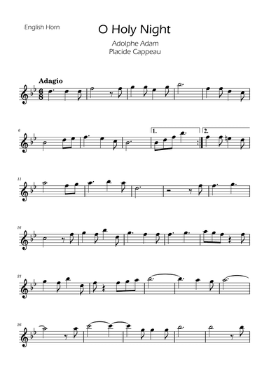 O Holy Night - English Horn Solo w/ Piano (arr. Ygor Nunes)