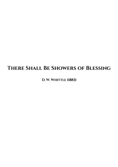 There Shall Be Showers of Blessing (arr. Rafael Fernandes da Silva)