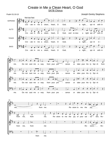 Create in Me a Clean Heart, O God
