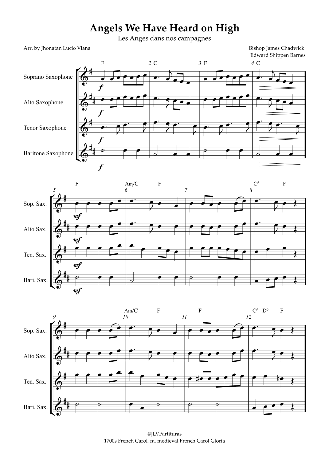 Angels We Have Heard on High (arr. Jhonatan Lucio Viana)