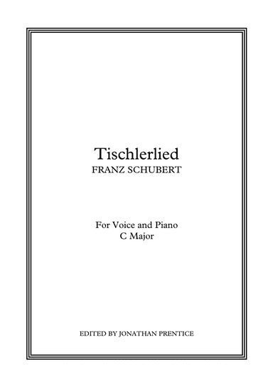 Tischlerlied (C Major) (arr. Jonathan Prentice)