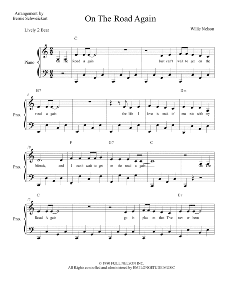 On The Road Again (arr. Bernie Schweickart)
