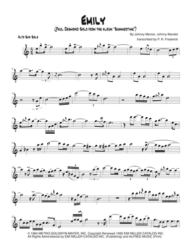 Emily (arr. P. R. Frederick)