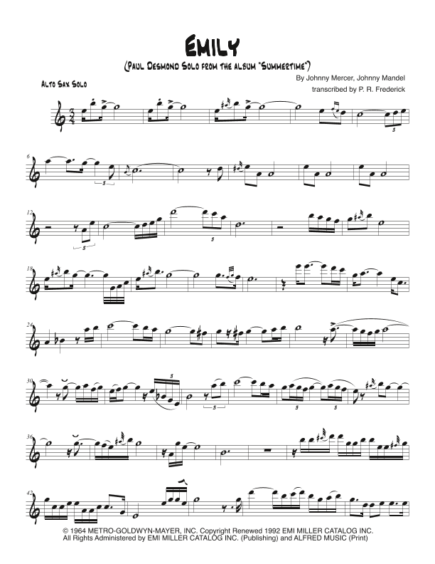 Emily (arr. P. R. Frederick)