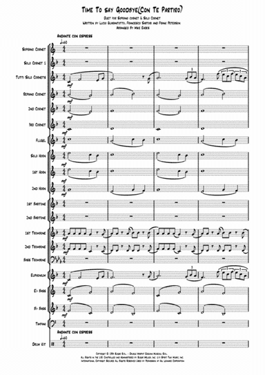 Time To Say Goodbye (arr. Mike Eades)