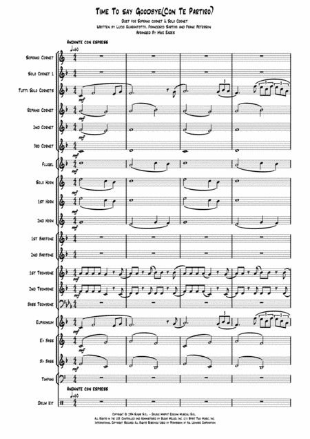 Time To Say Goodbye (arr. Mike Eades)