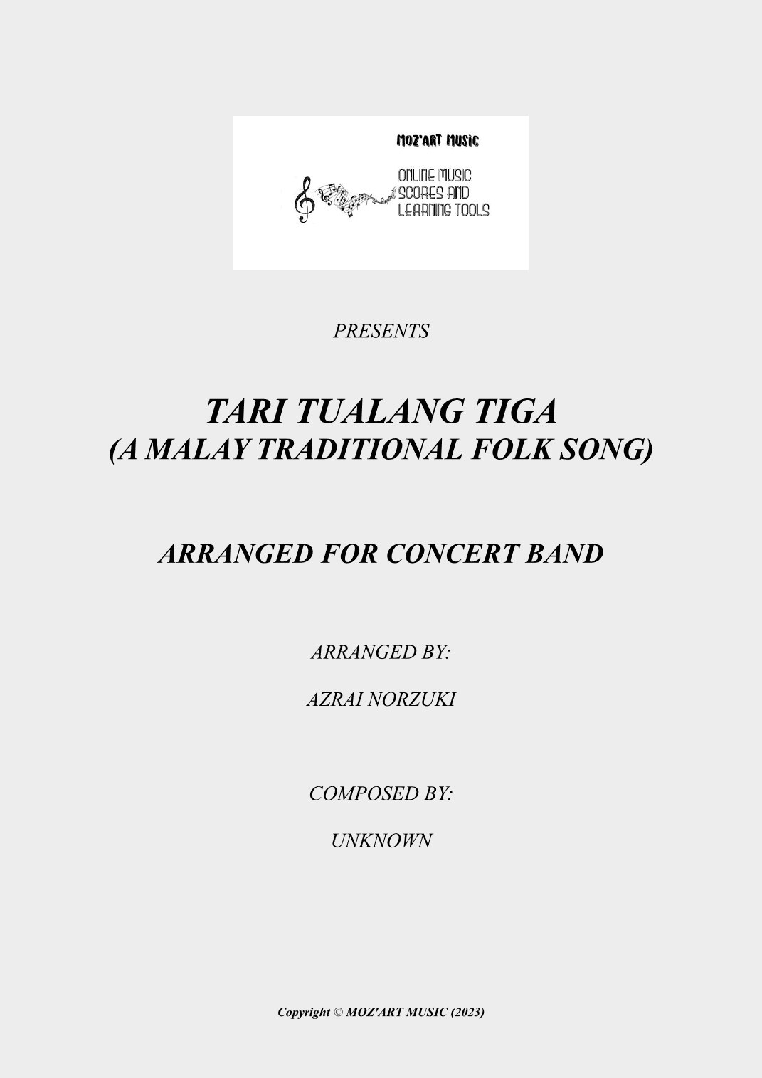 Tari Tualang Tiga (arr. Azrai Norzuki)