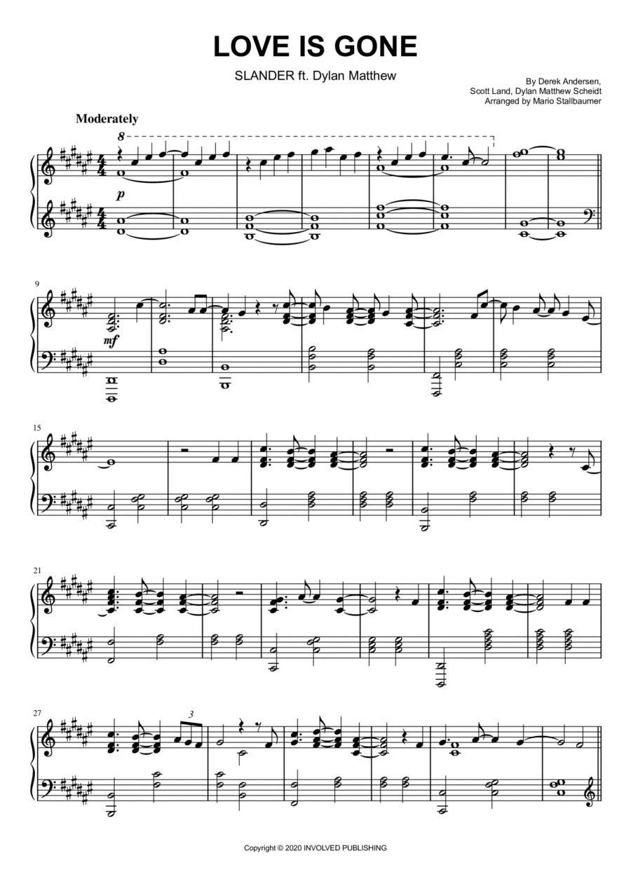 Love Is Gone (arr. Mario Stallbaumer)