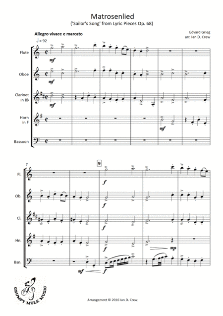 Matrosenlied ('Sailor's Song') (arr. Ian D. Crew)