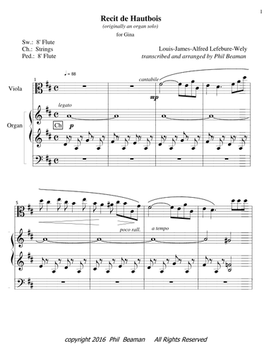 Recit de Hautbois (arr. Phil Beaman)