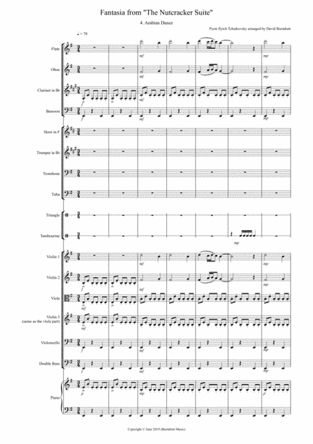 Arabian Dance (Fantasia from Nutcracker) for School Orchestra (arr. David Burndrett)