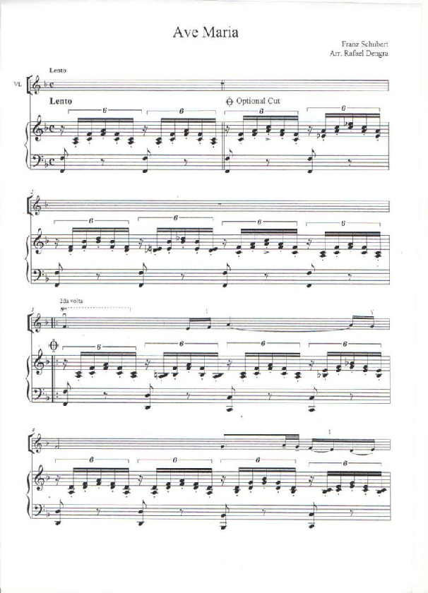 Ave Maria - Violin and Piano (arr. Rafael Dengra)