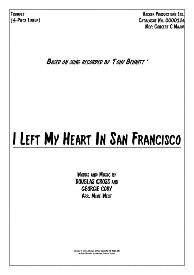 I Left My Heart In San Francisco (arr. Mike West)