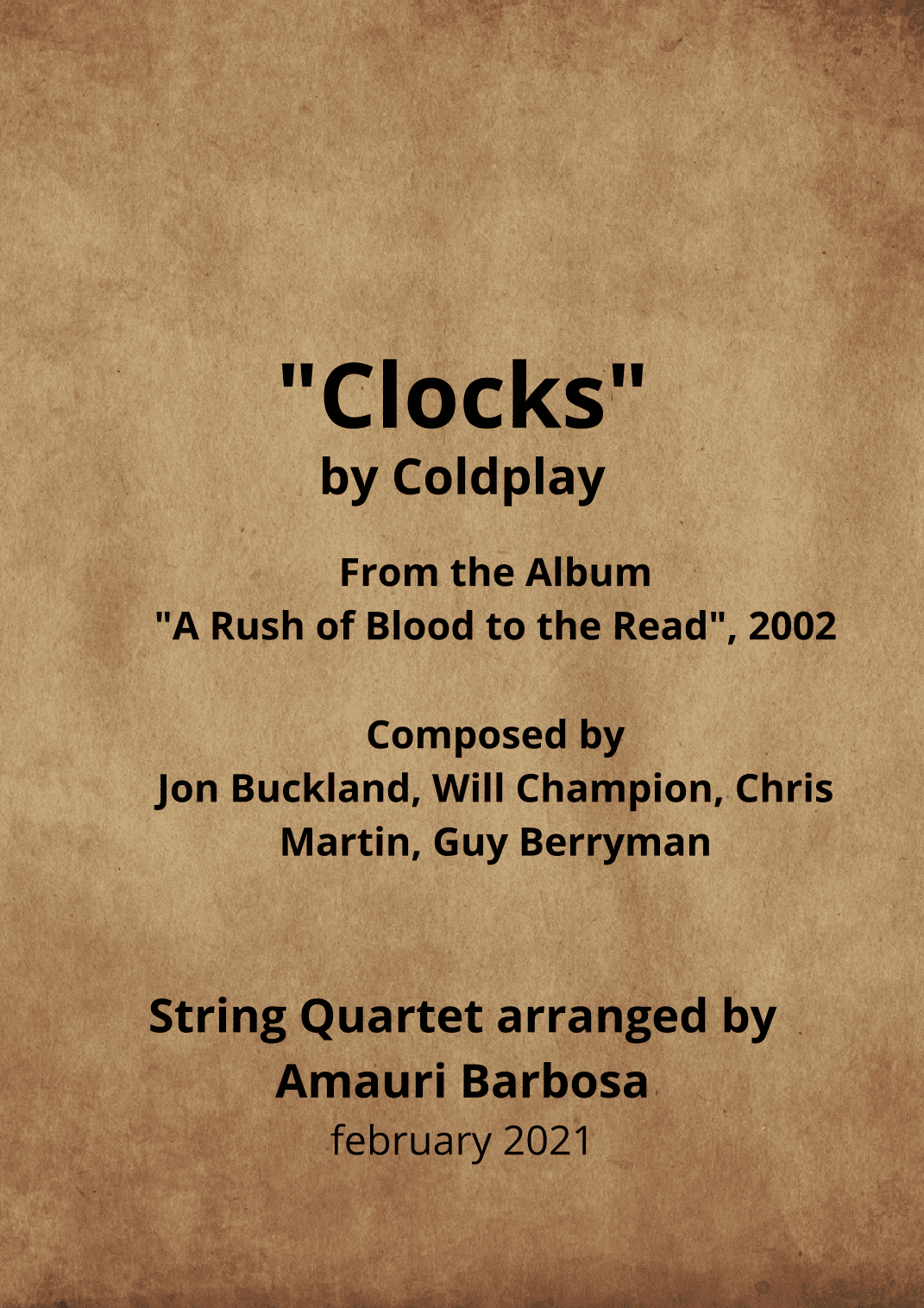 Clocks (arr. Amauri Barbosa)