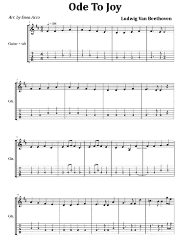 Ode To Joy (arr. Enea Acco)
